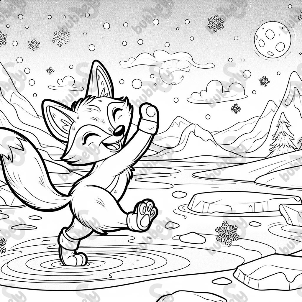 a fox at the North Pole