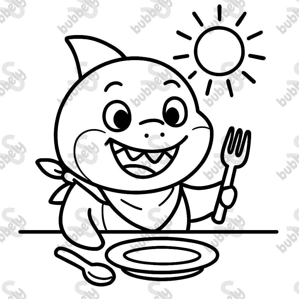 Un bébé requin dînant