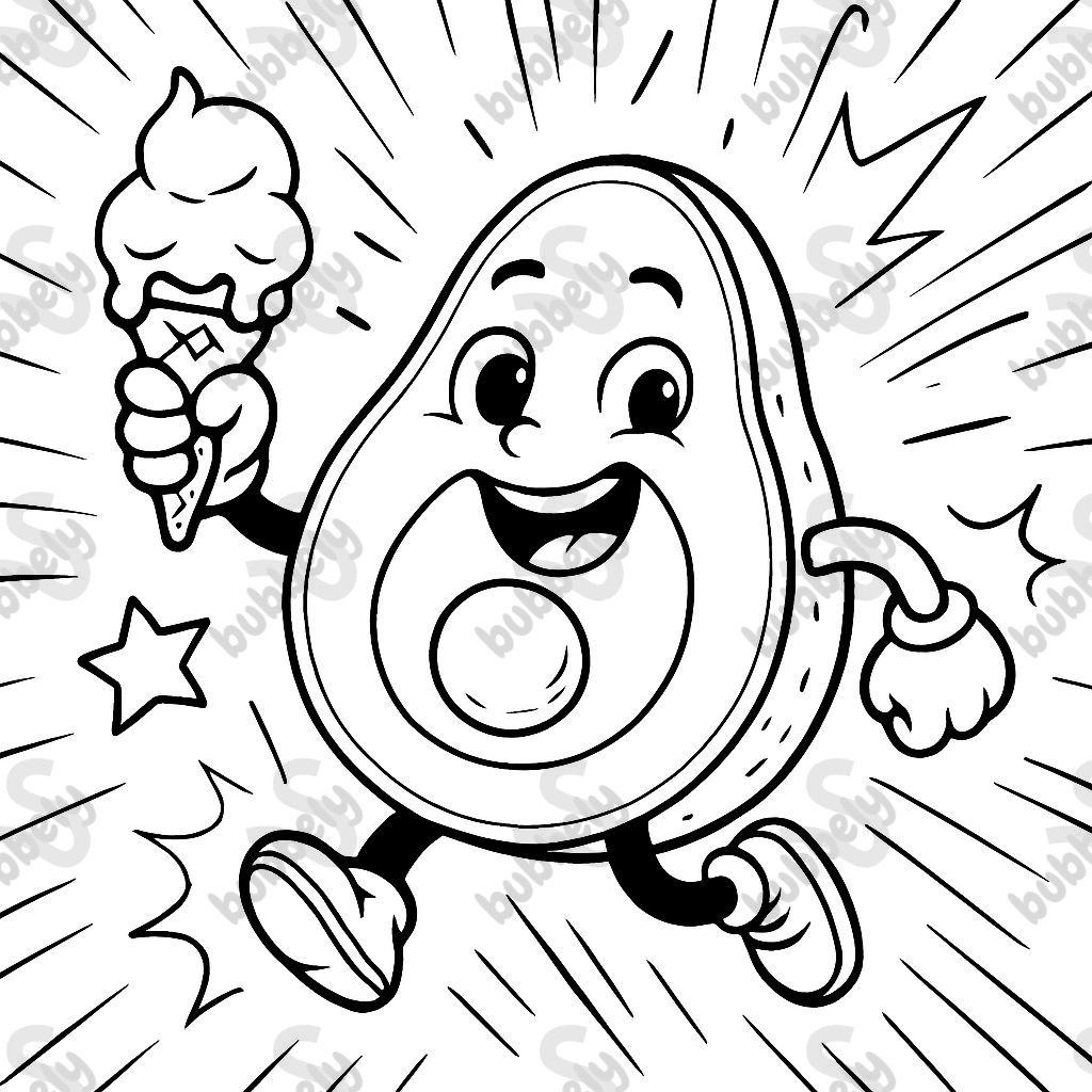 A Sweet Avocado with Ice Cream