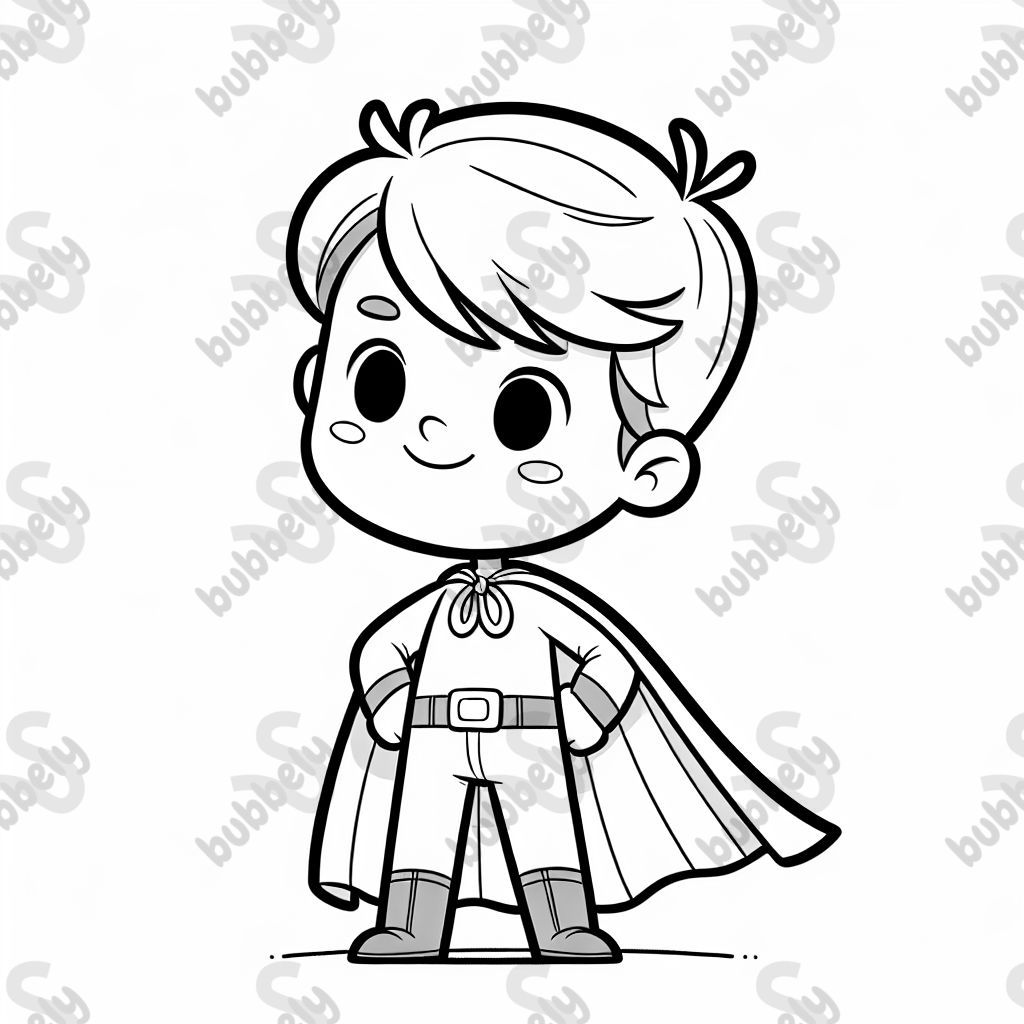 4 year old superhero boy with a cape