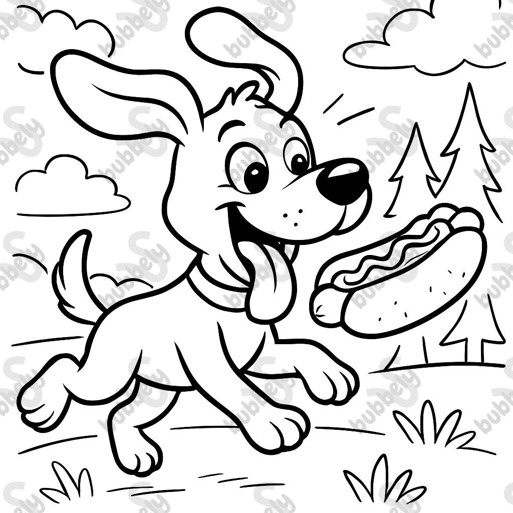 un chien avec un hot dog un chien avec un hot dog