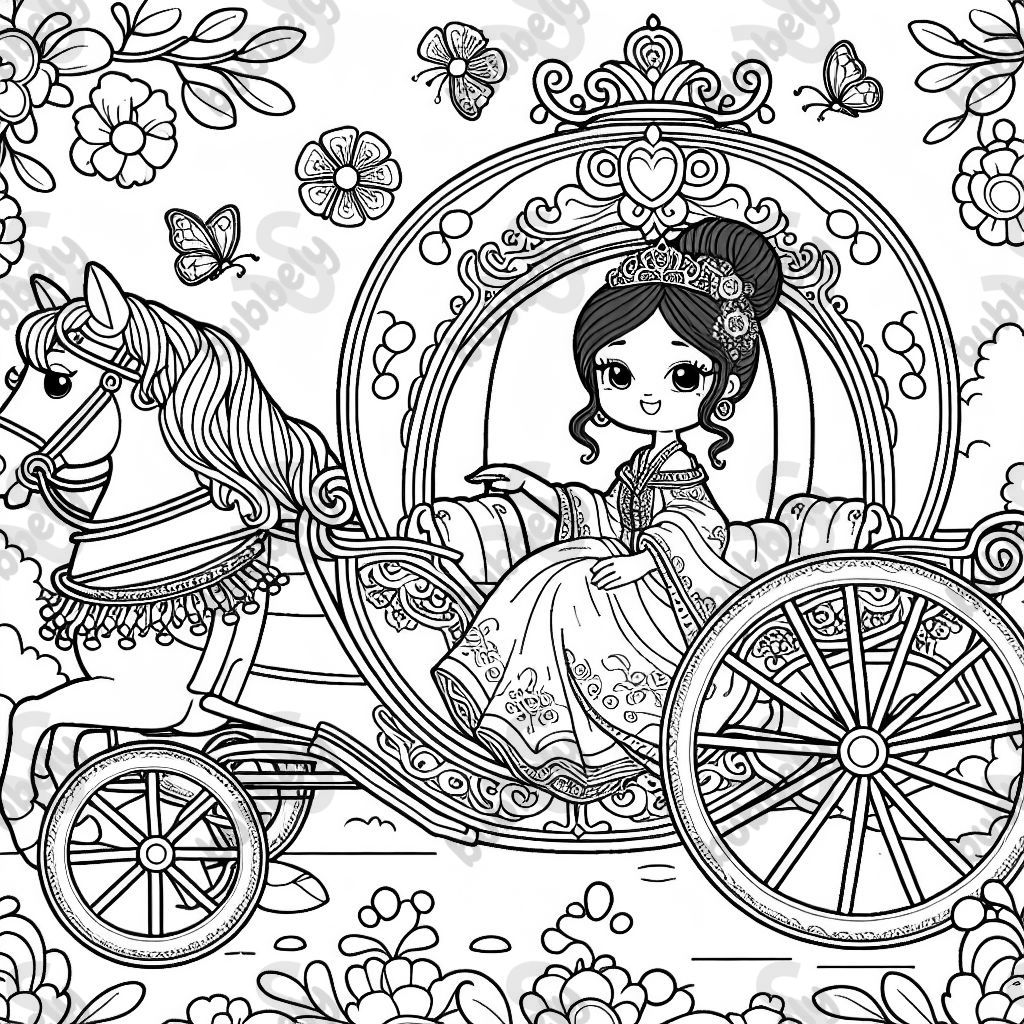 A princess in a carriage
