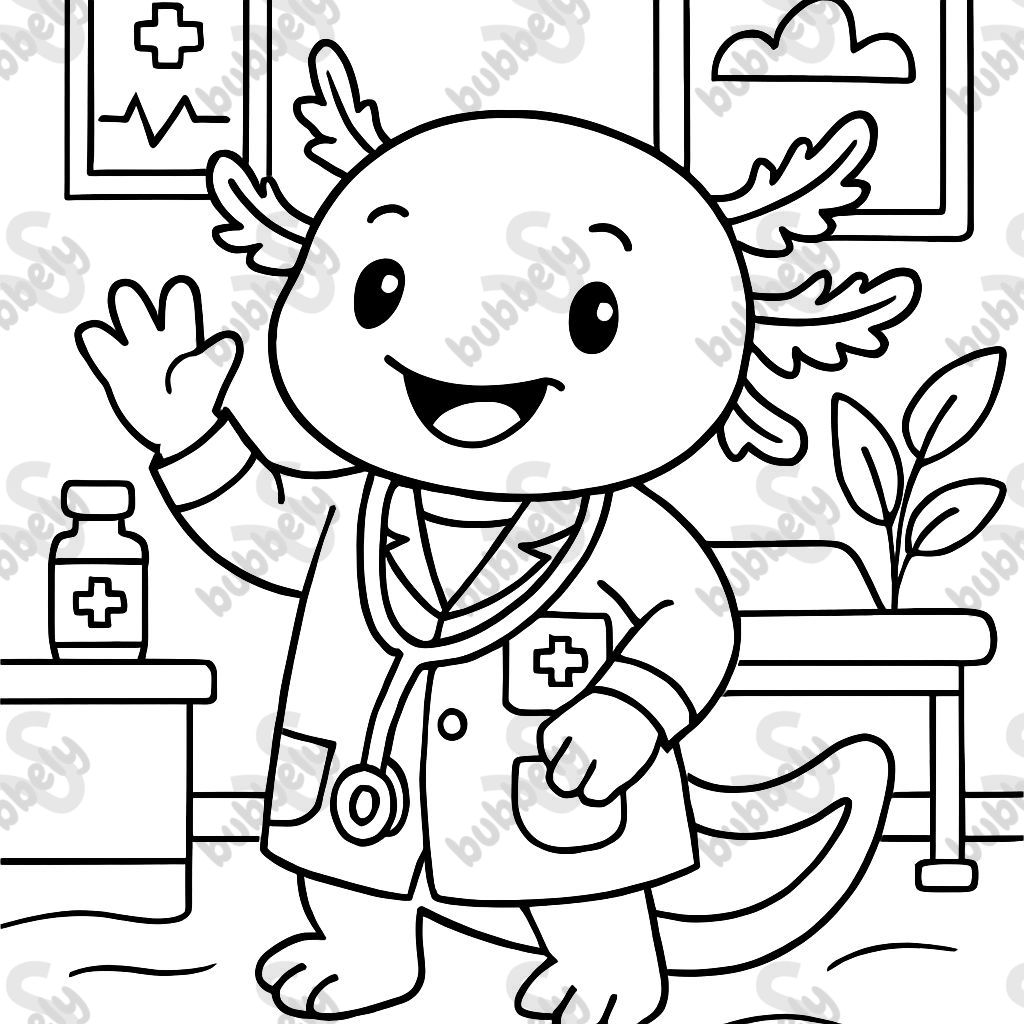 An axolotl as a Doctor