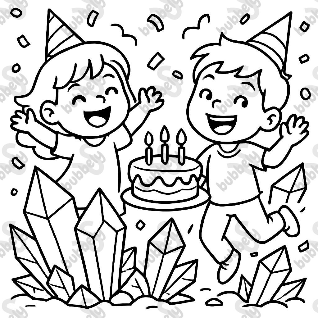 Happy birthday with crystals