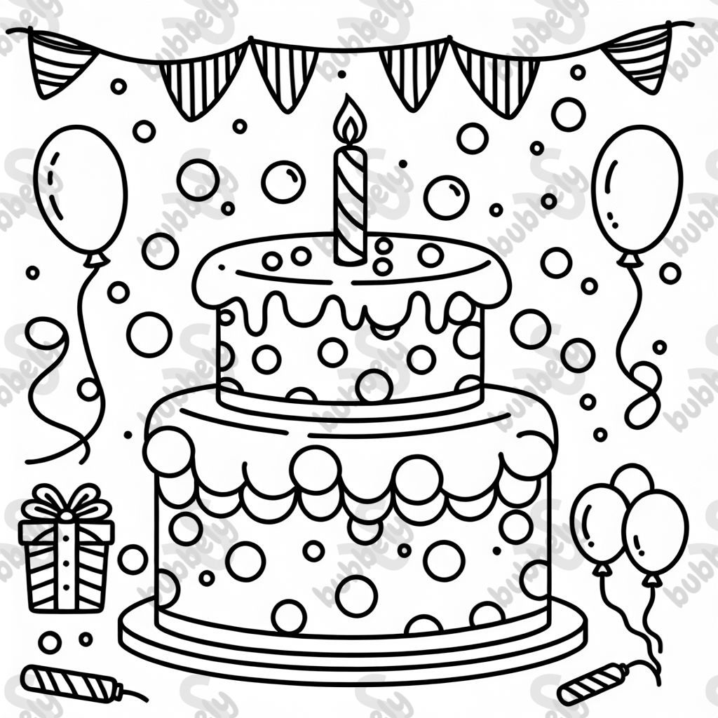 a polka dot birthday cale