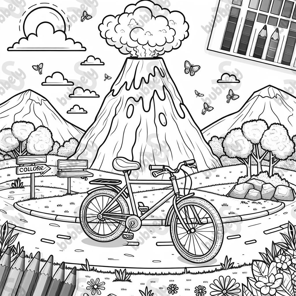 A bike in a volcano 