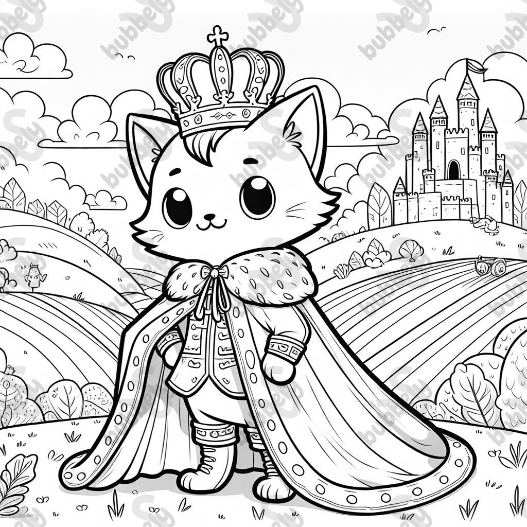 a medieval cat with a cape