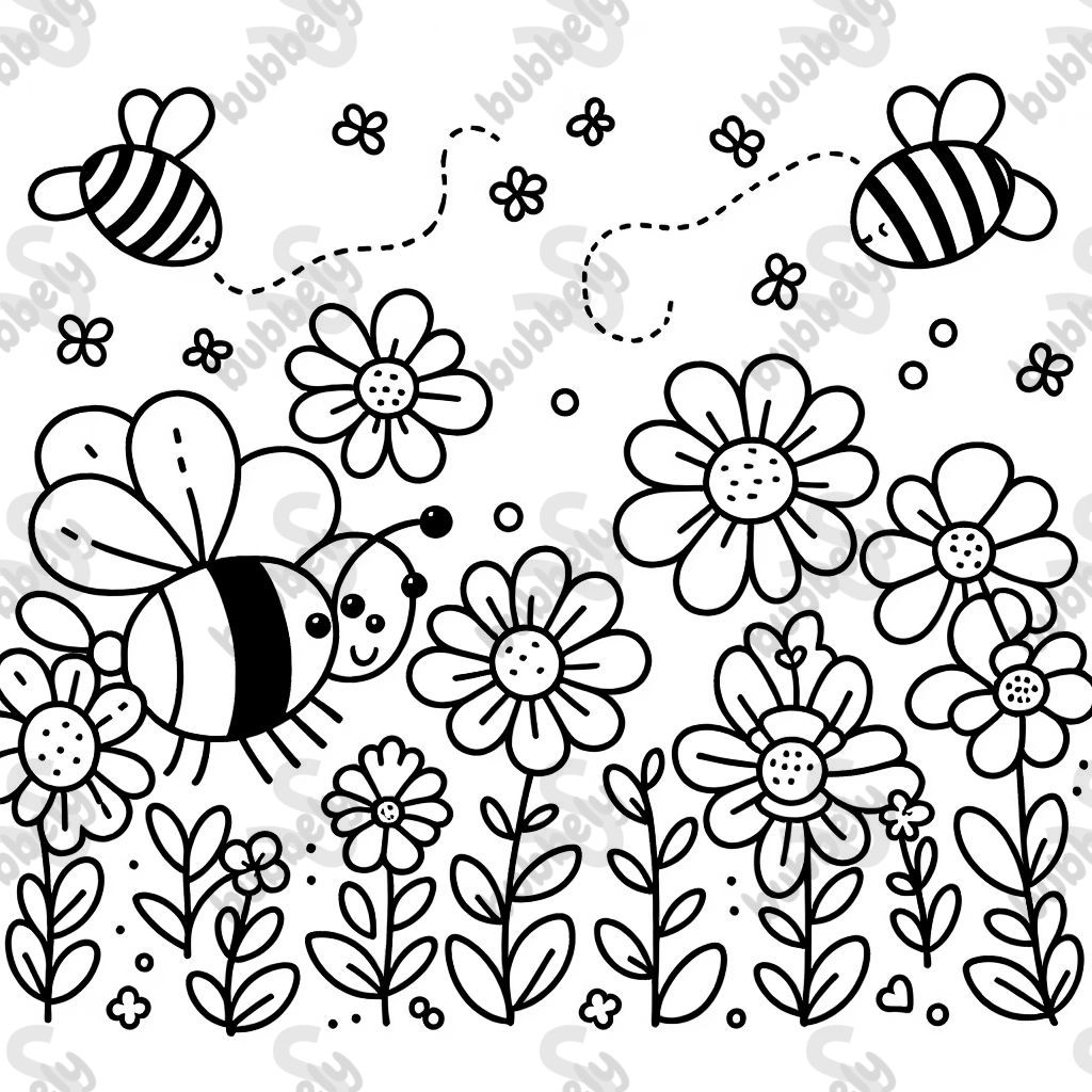 bumblebee by flowers