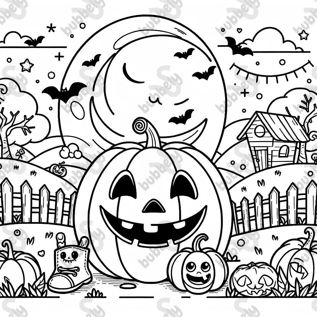 Halloween mit gruseligem kürbis