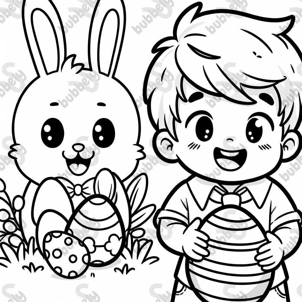 a 4-year-old blonde boy Easter