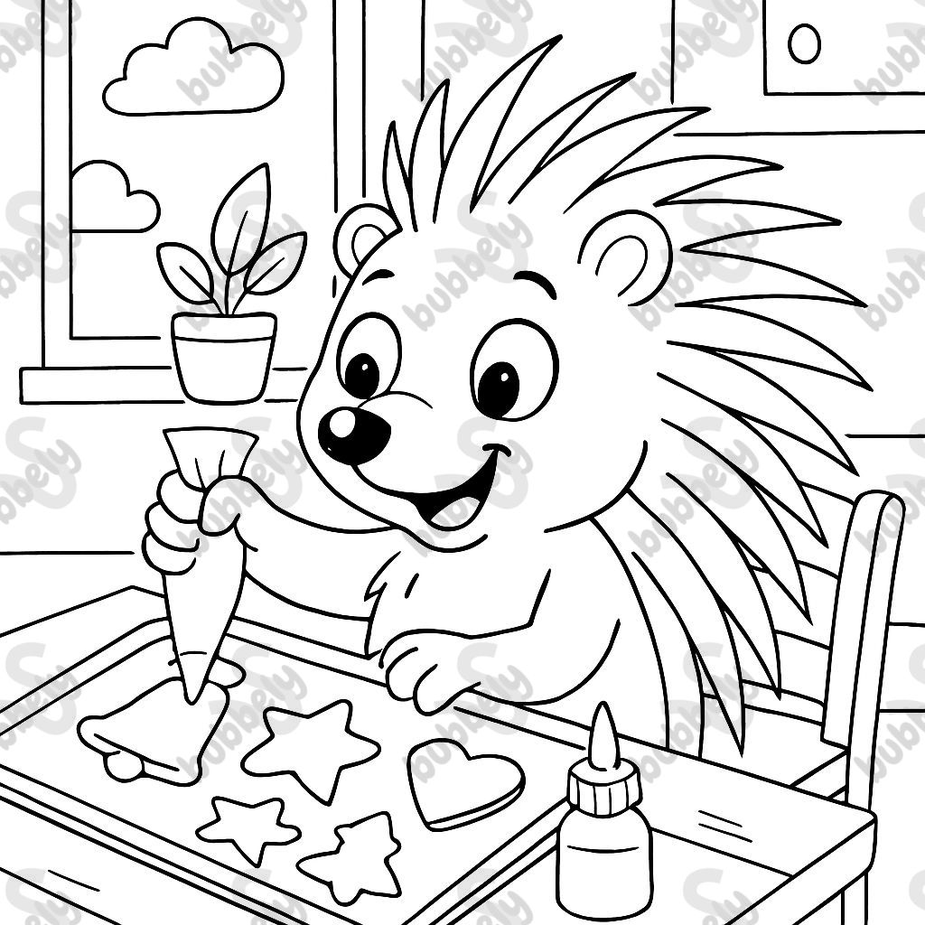 porcupine decorating cookies porcupine decorating cookies