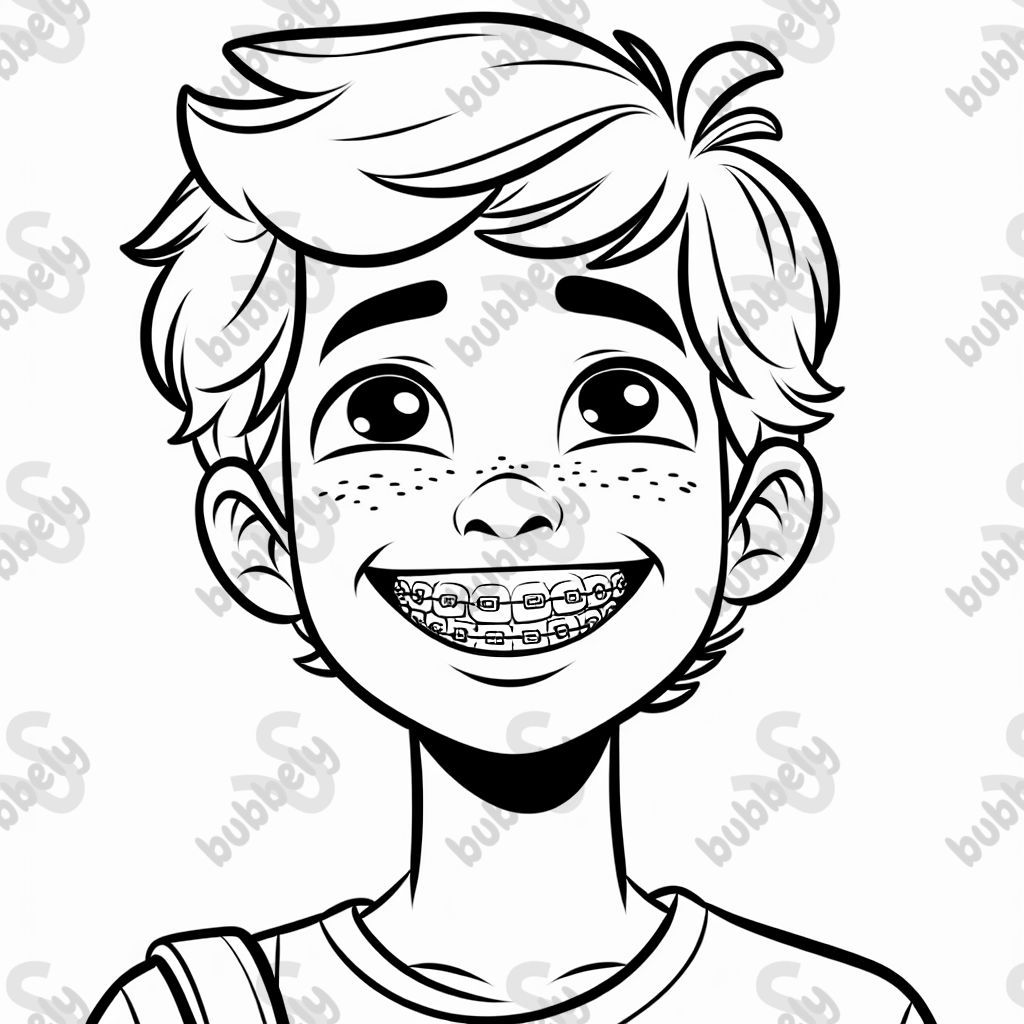 a teenager with braces