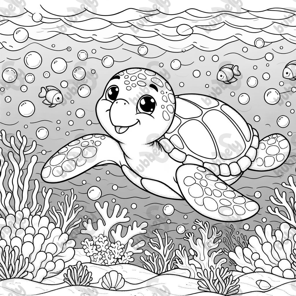 a turtle swimming in the sea