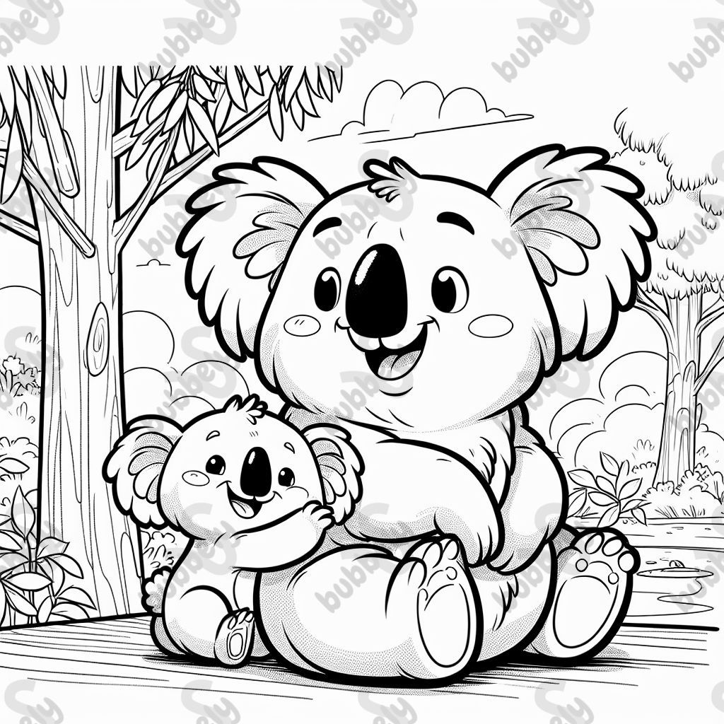 Koala with baby koala