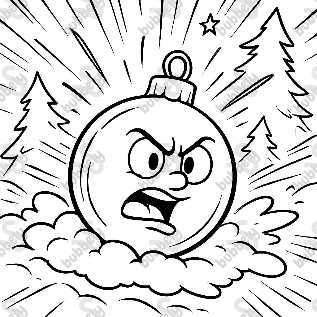 a Christmas ornament in the snow