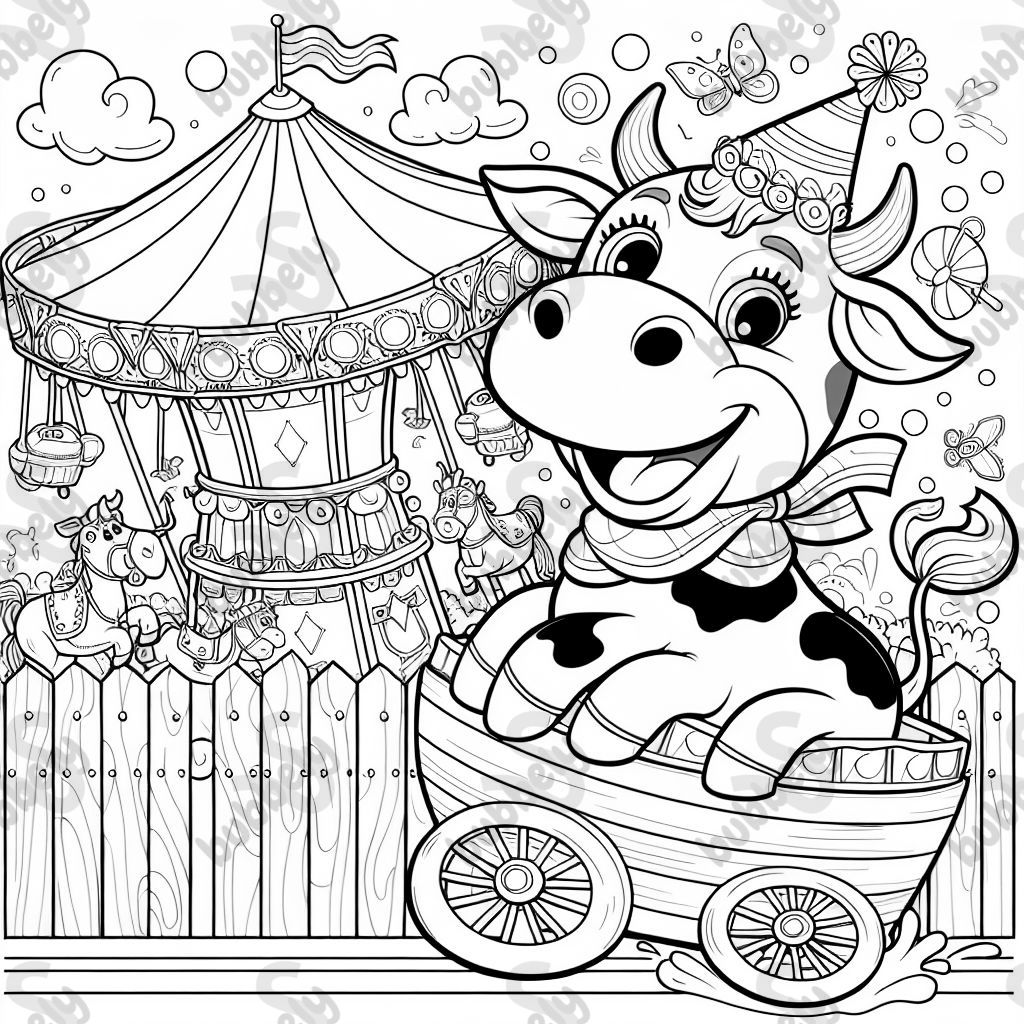 A carnival cow