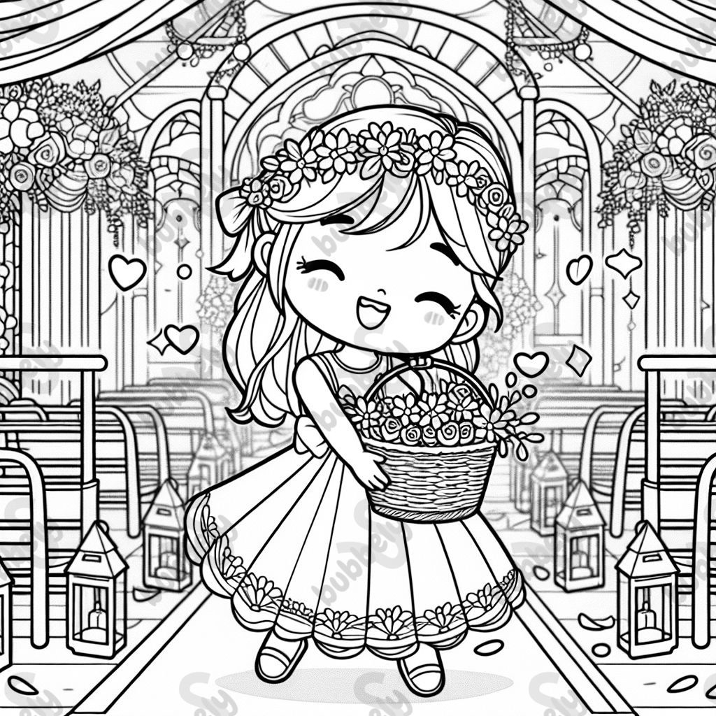 flower girl at a wedding