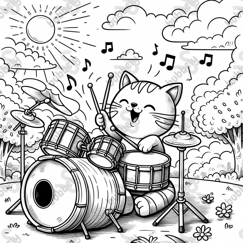 cat drumming