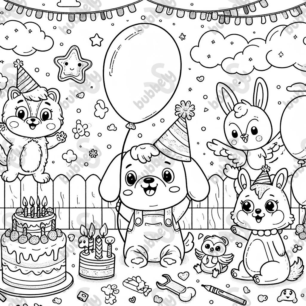 Children's birthday with animals