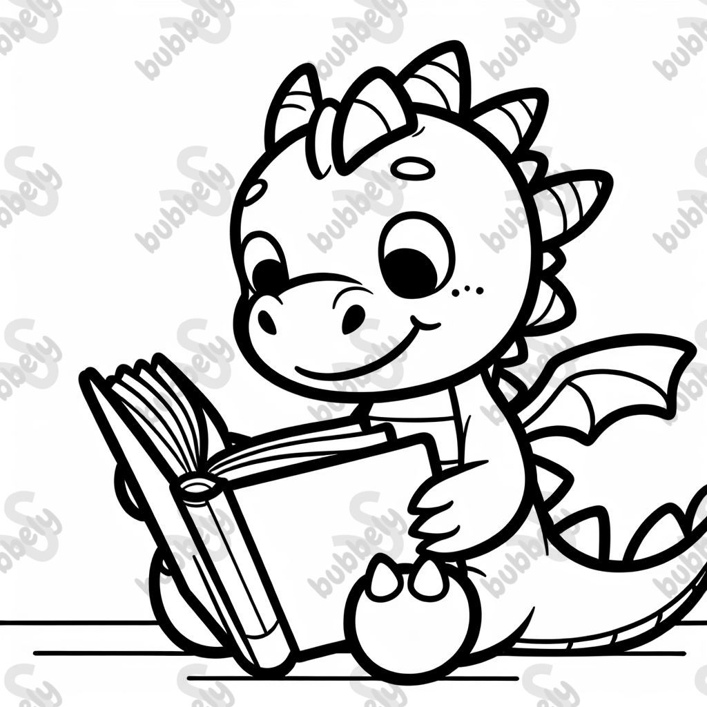 A reading dragon