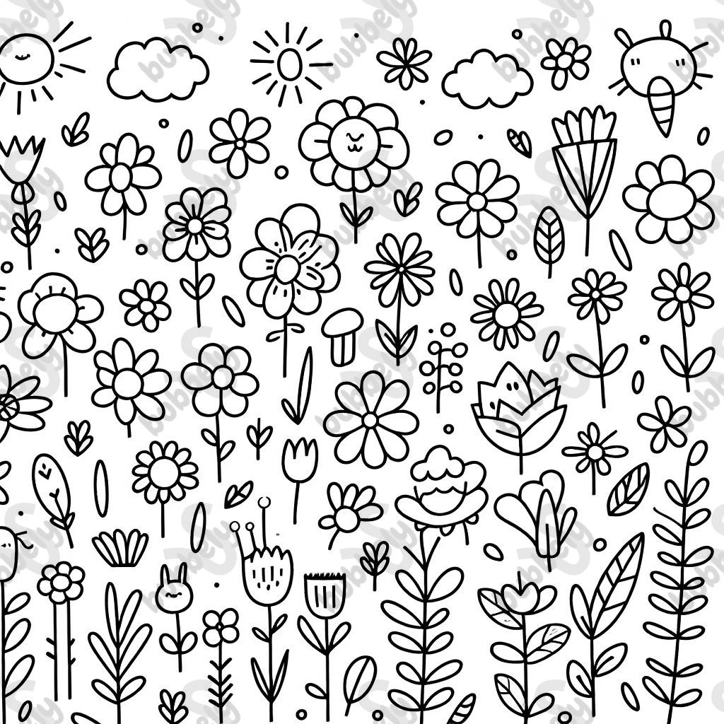 viele verschiedene Blumen und Pflanzen