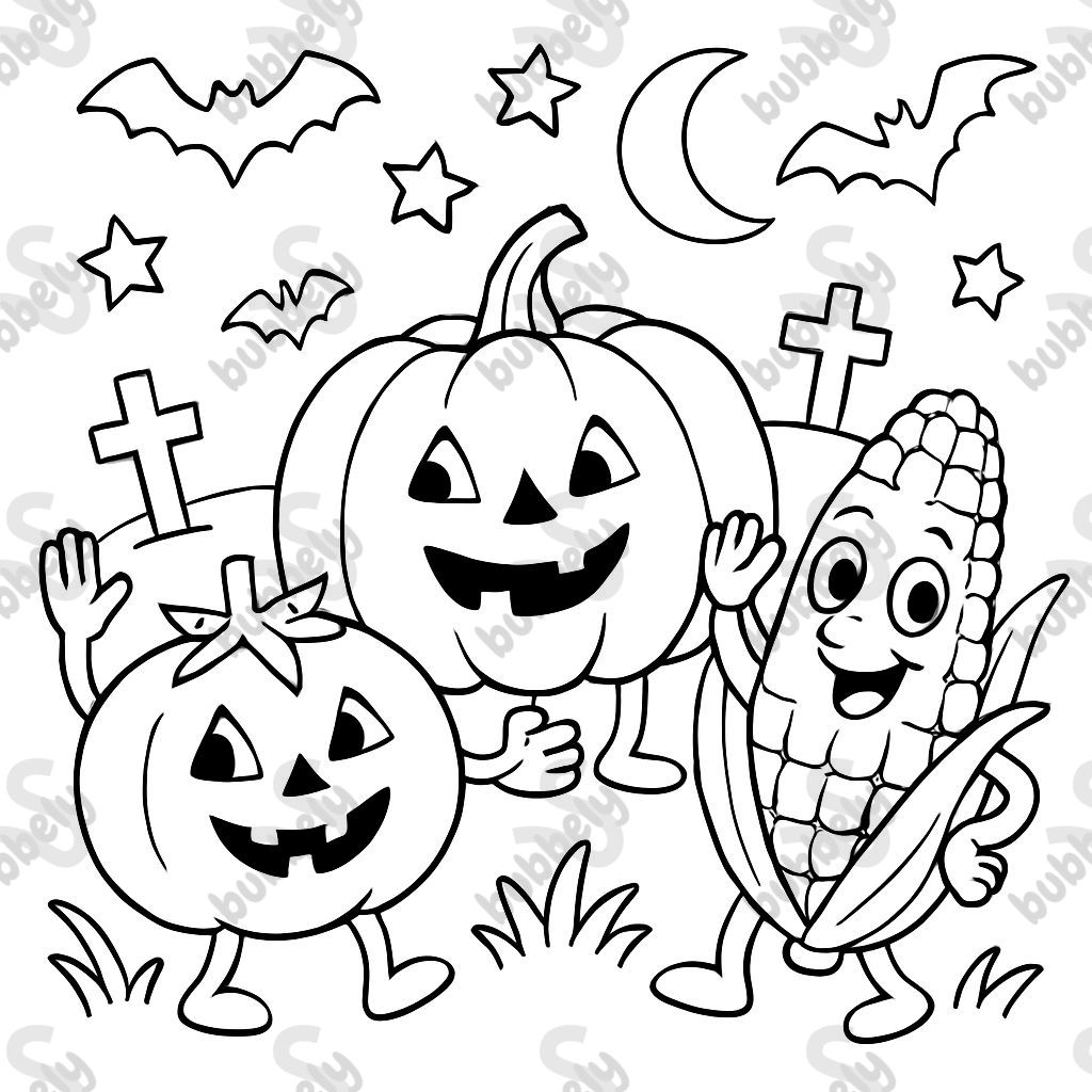 Halloween vegetables