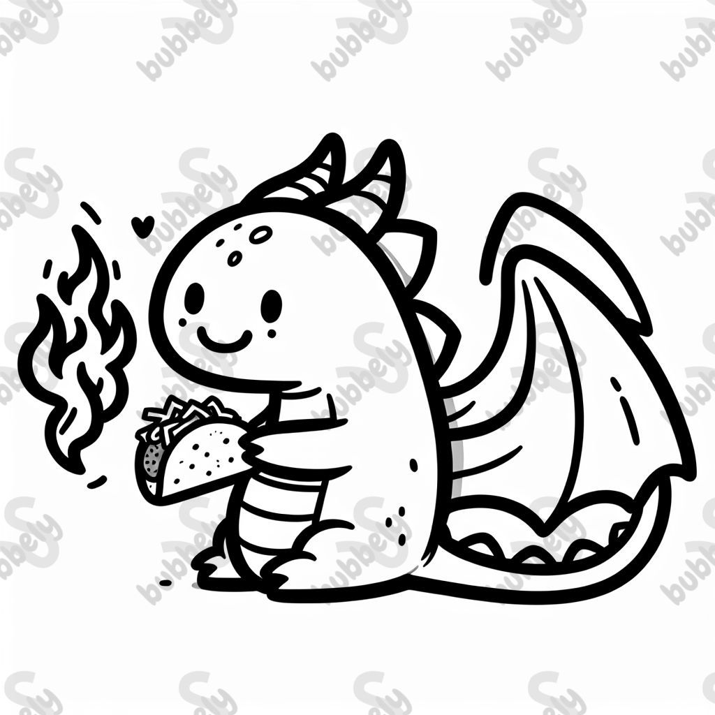 Dragons love tacos fire