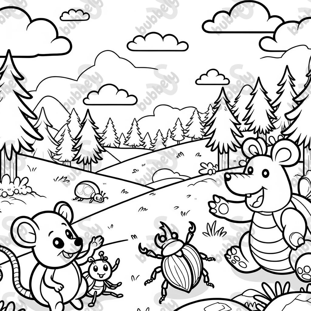 Maus, Bär, Käfer, Drache