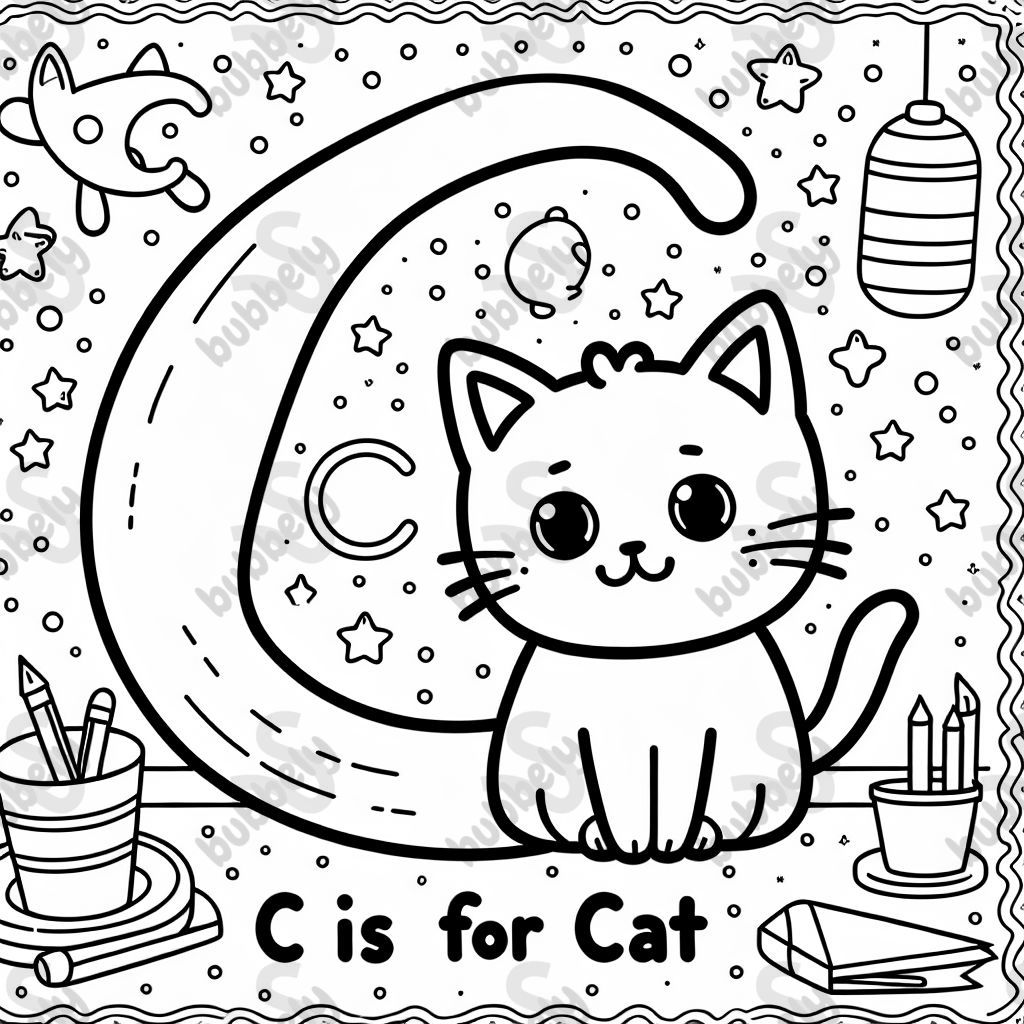 The letter c is for cat