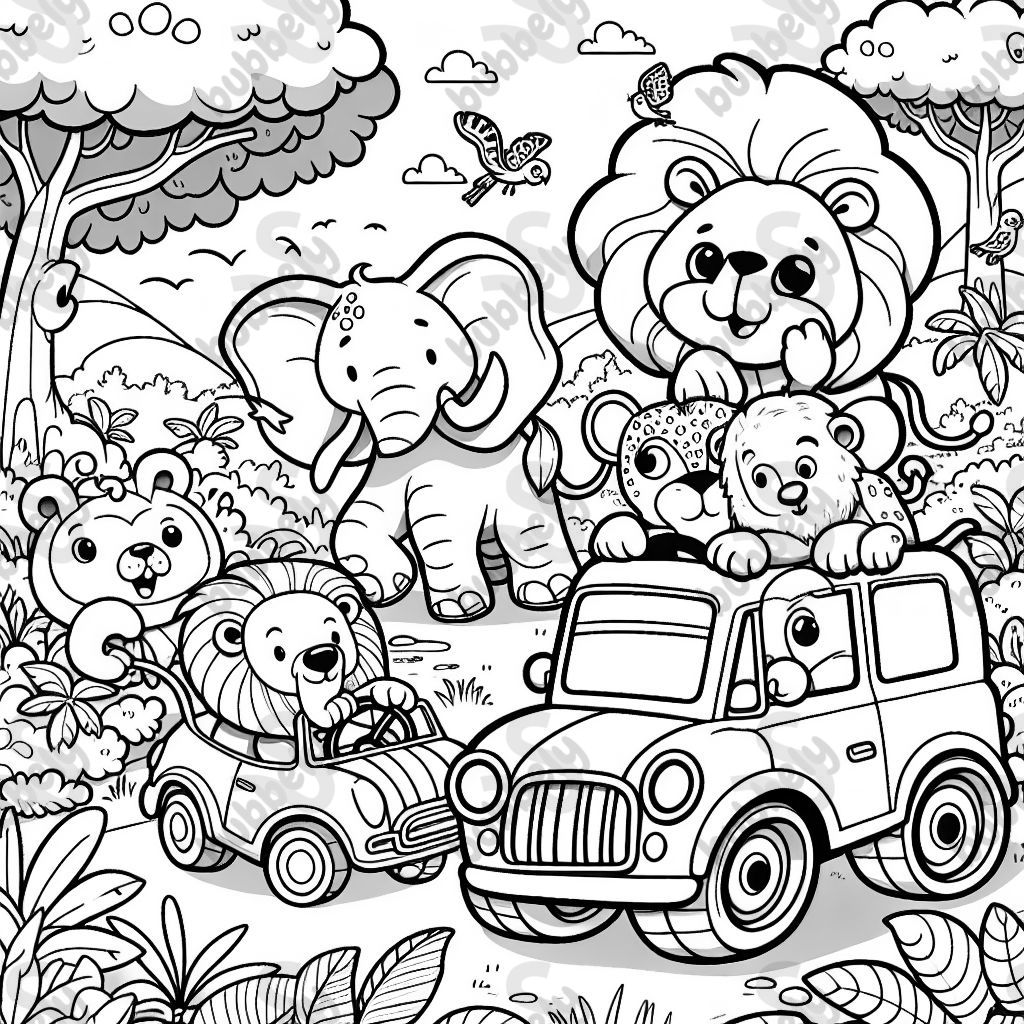 voiture animaux jungle voiture animaux jungle