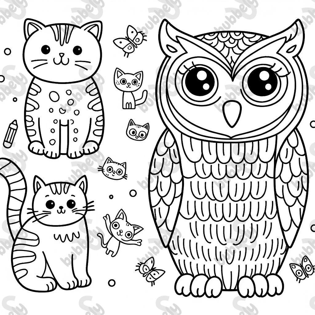 Das mit der Eule und den Katzen