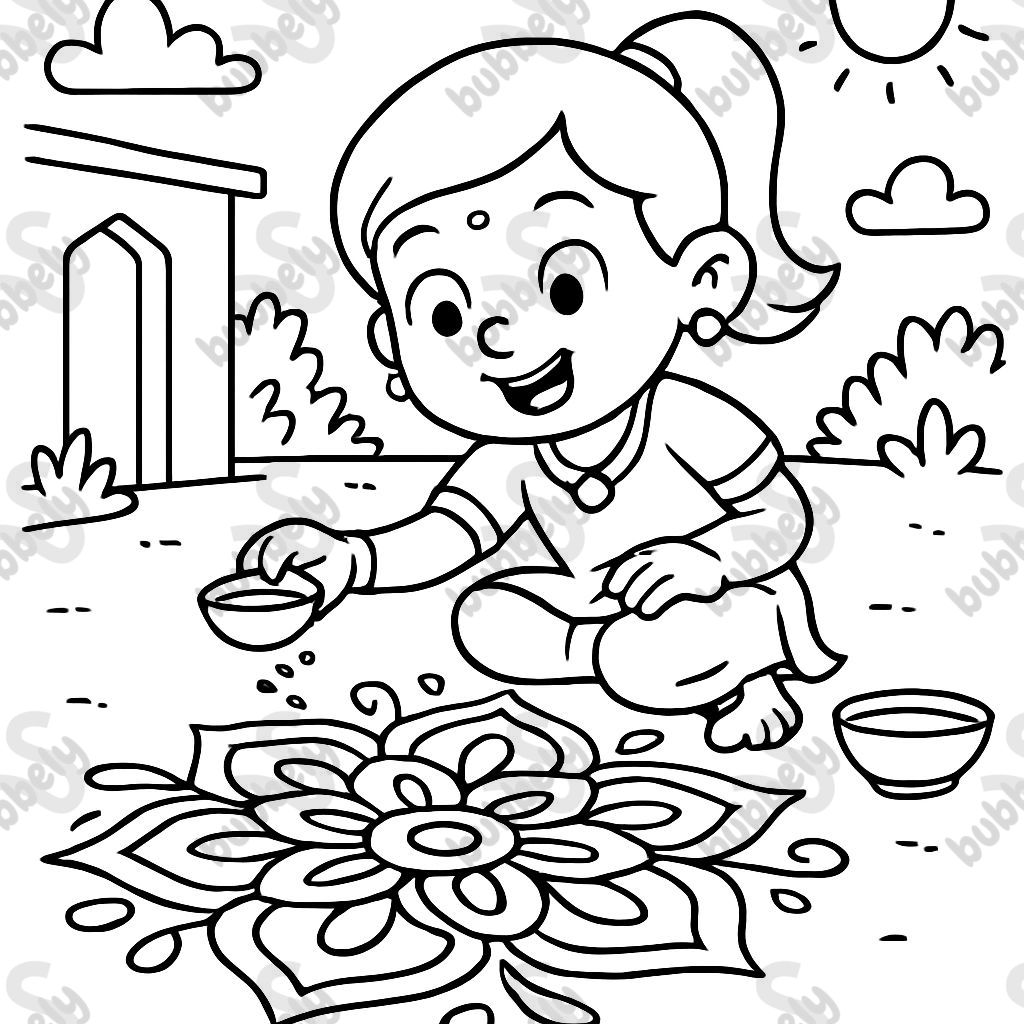 Give me a rangoli hindu.