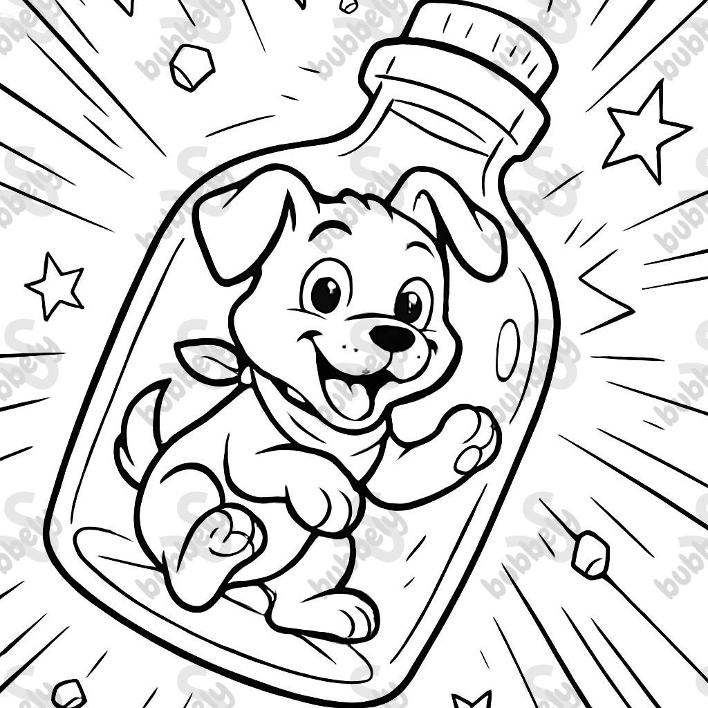 puppy in a bottle