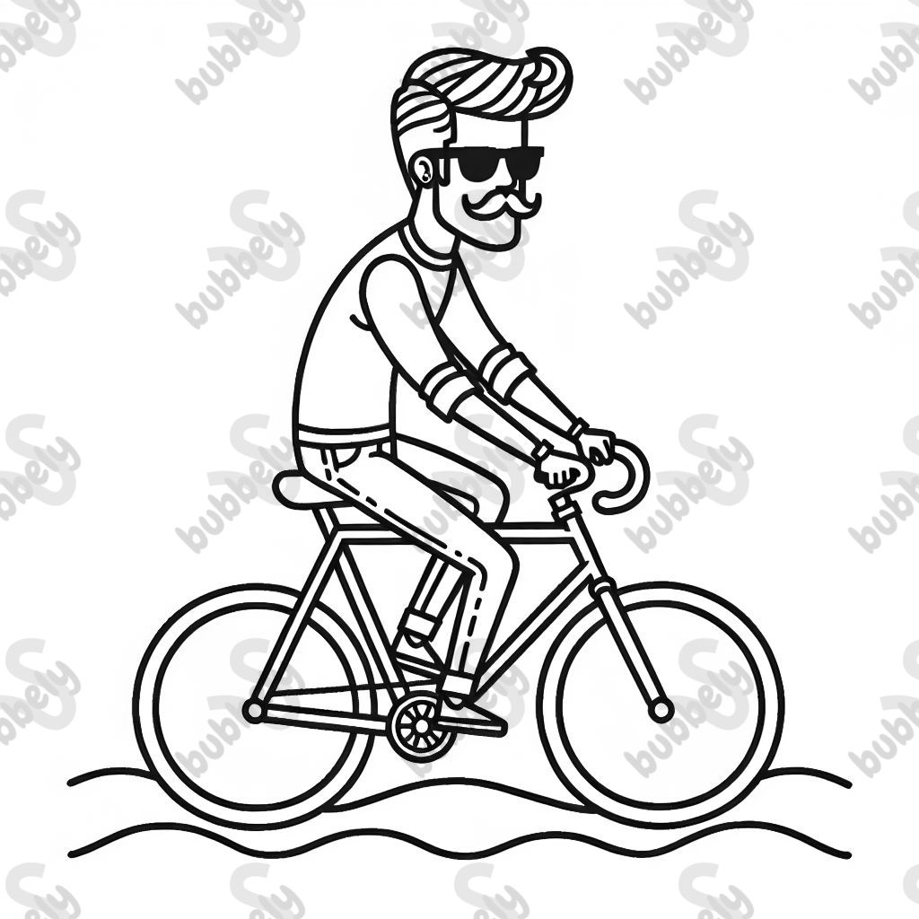 a cool dad on a fixie