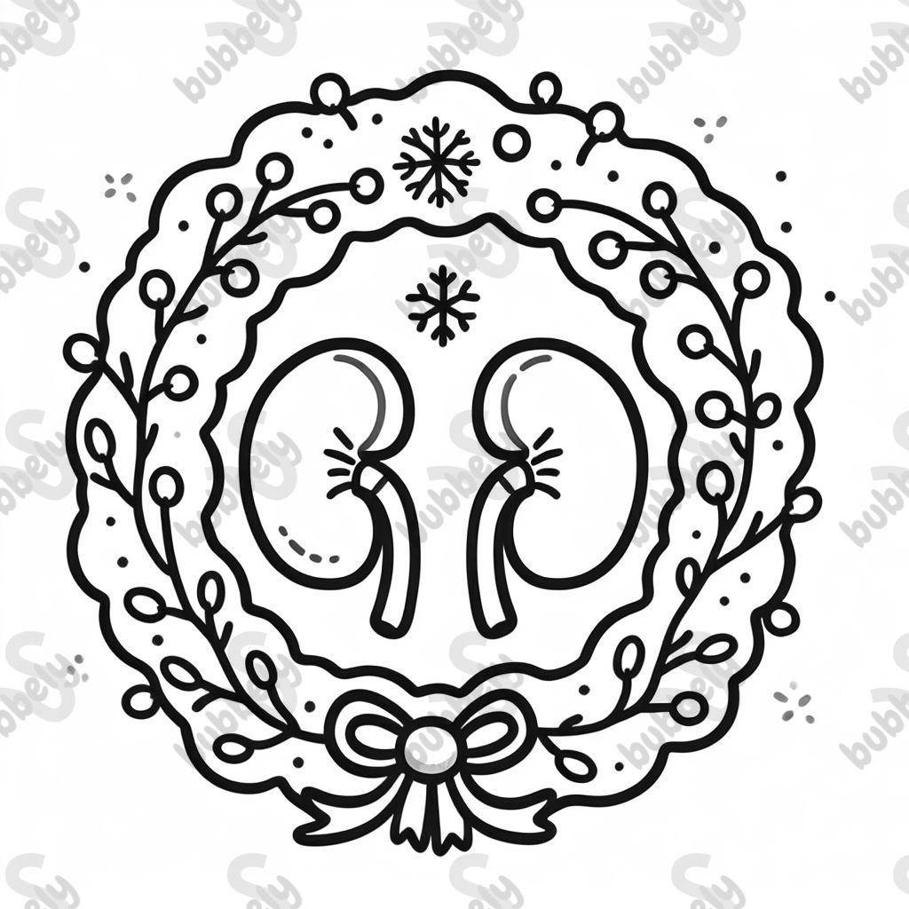 Christmas kidney wreath