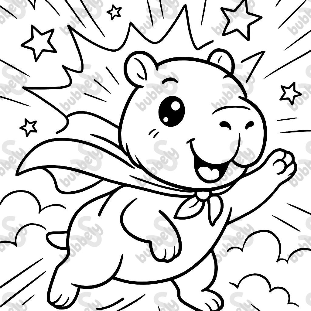 A very super cute capybara with a cute background. A very super cute capybara with a cute background.