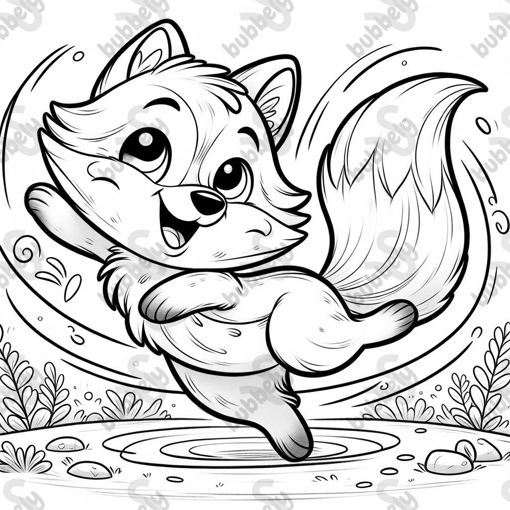 A fox spinning in circles.