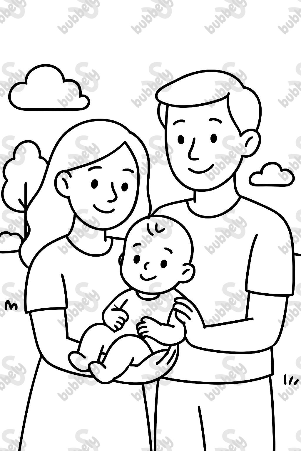 Mann, Frau und Baby Mann, Frau und Baby