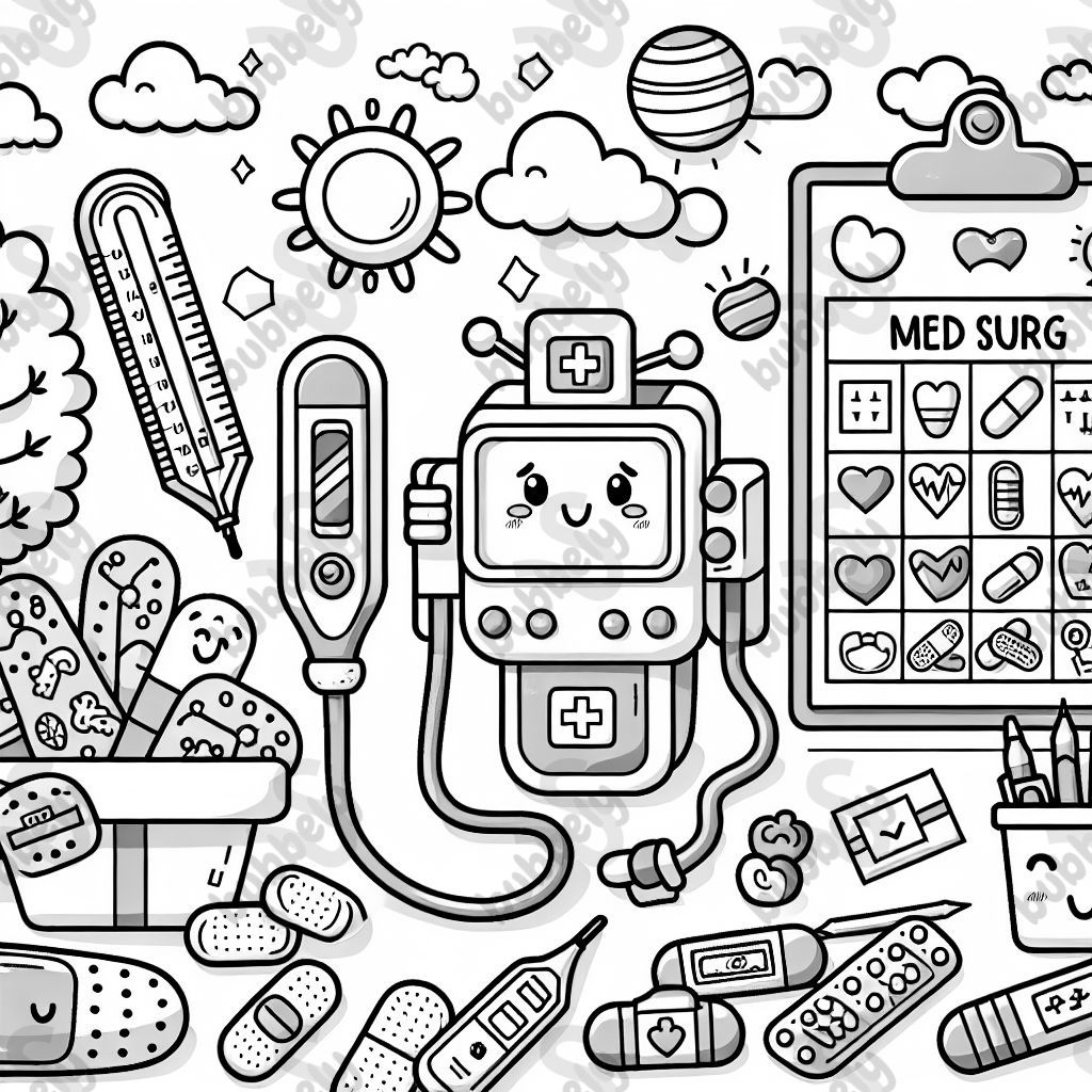 Medical supplies surrounding Med Surg