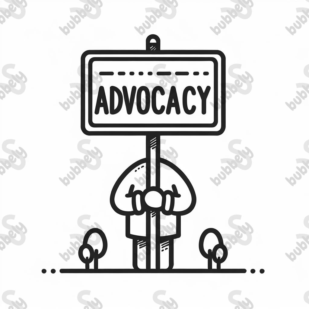 A sign saying "Advocacy".