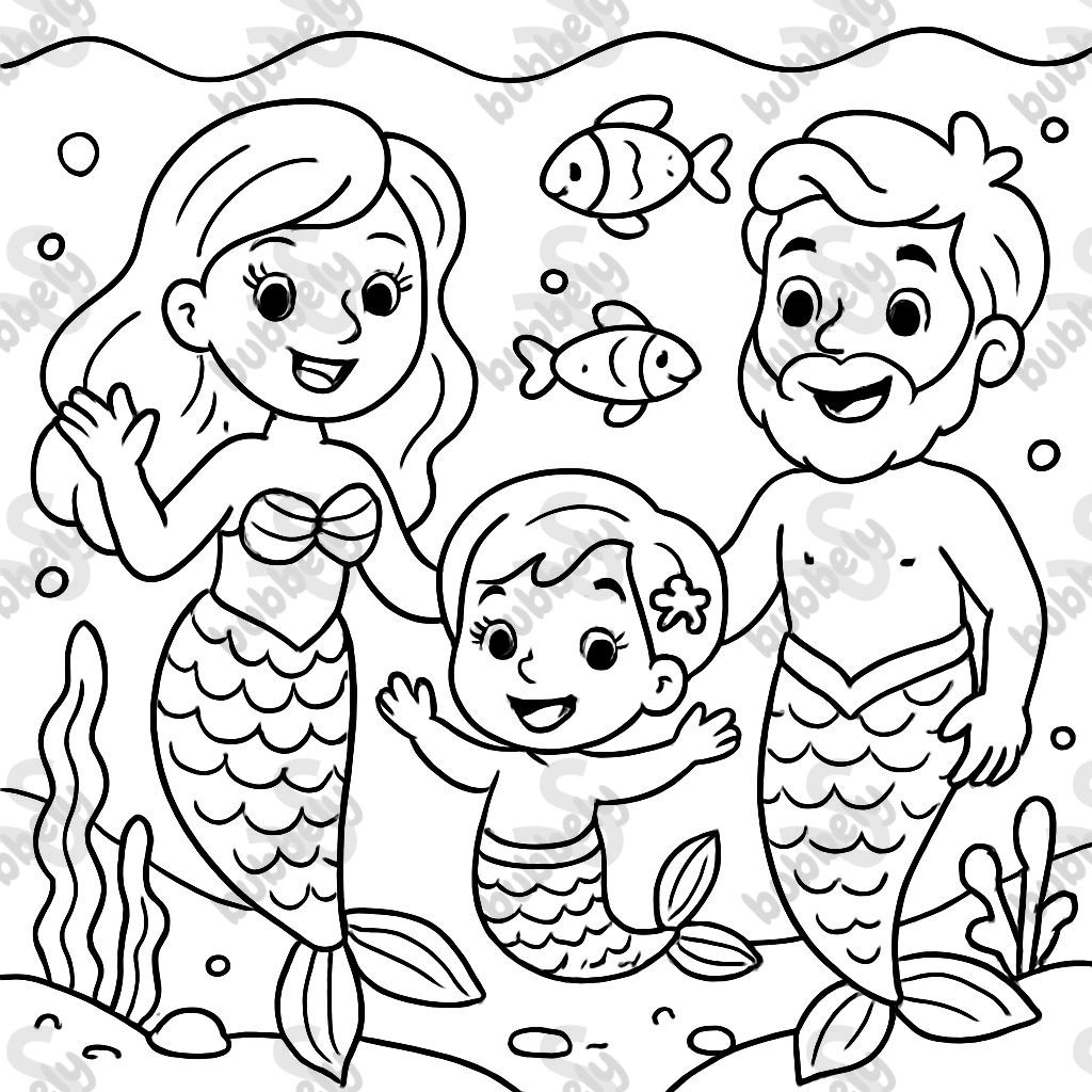 Famille de sirènes Famille de sirènes