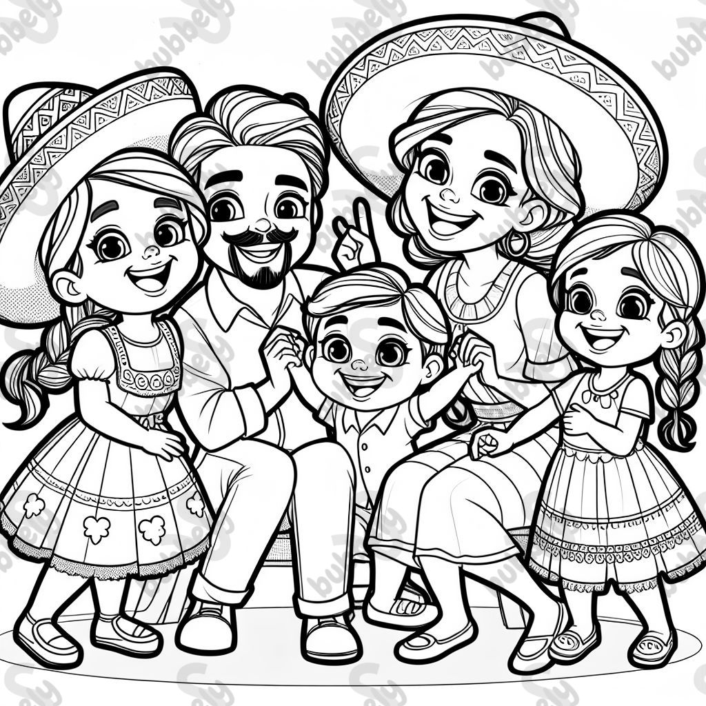 Mexican family of 4