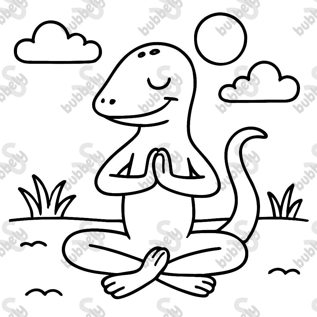 A lizard does yoga