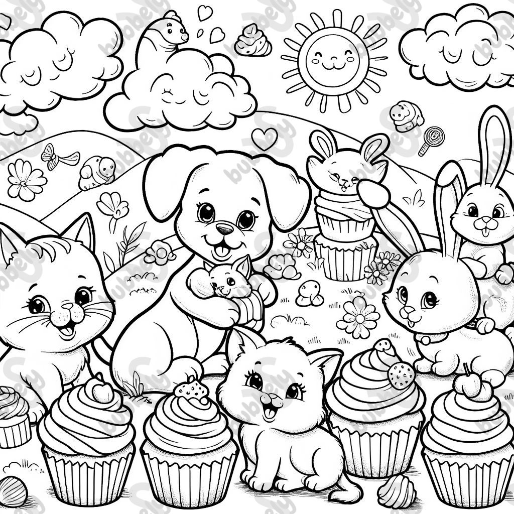 Kitties, puppies, bunnies and cupcakes