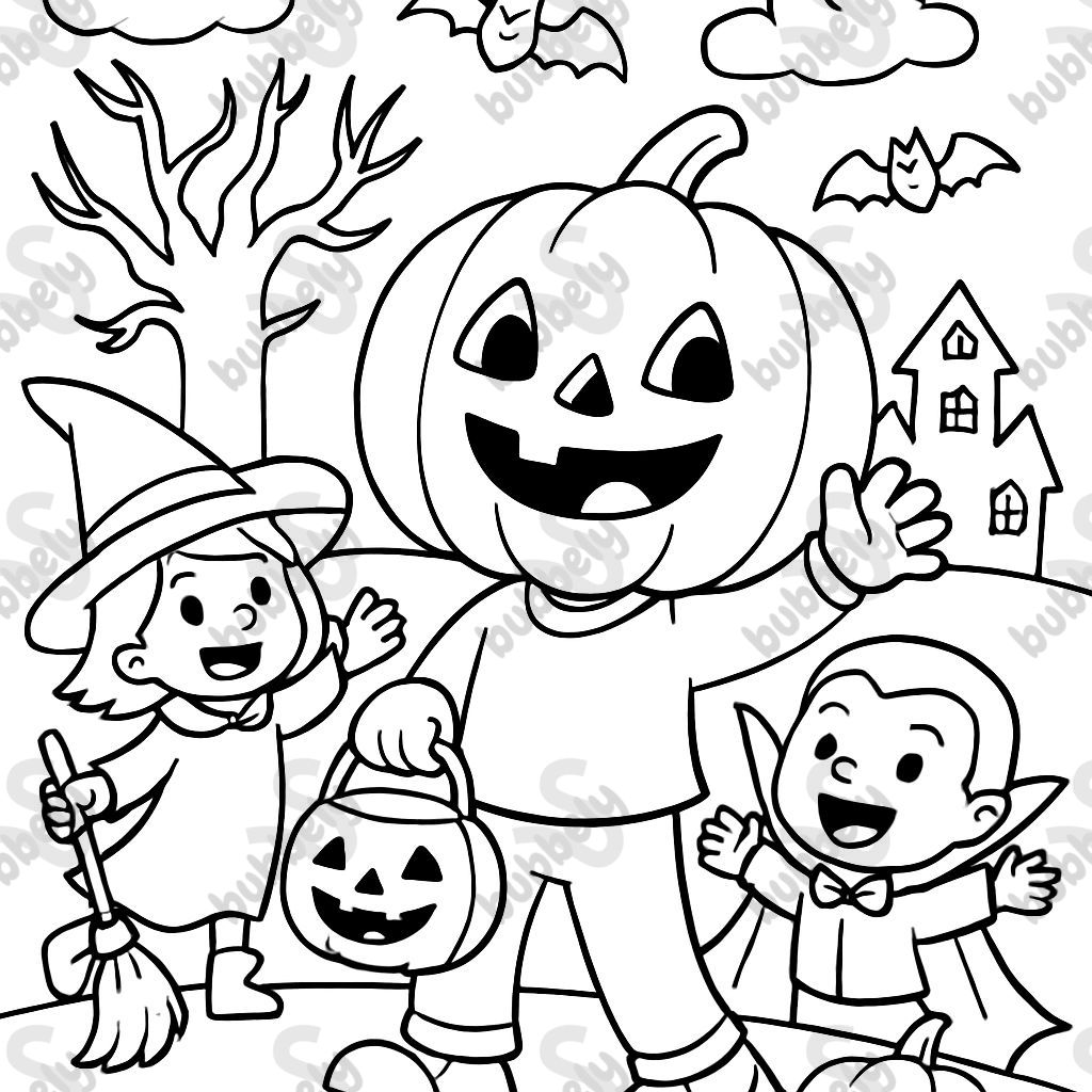 halloween with colorful horizons