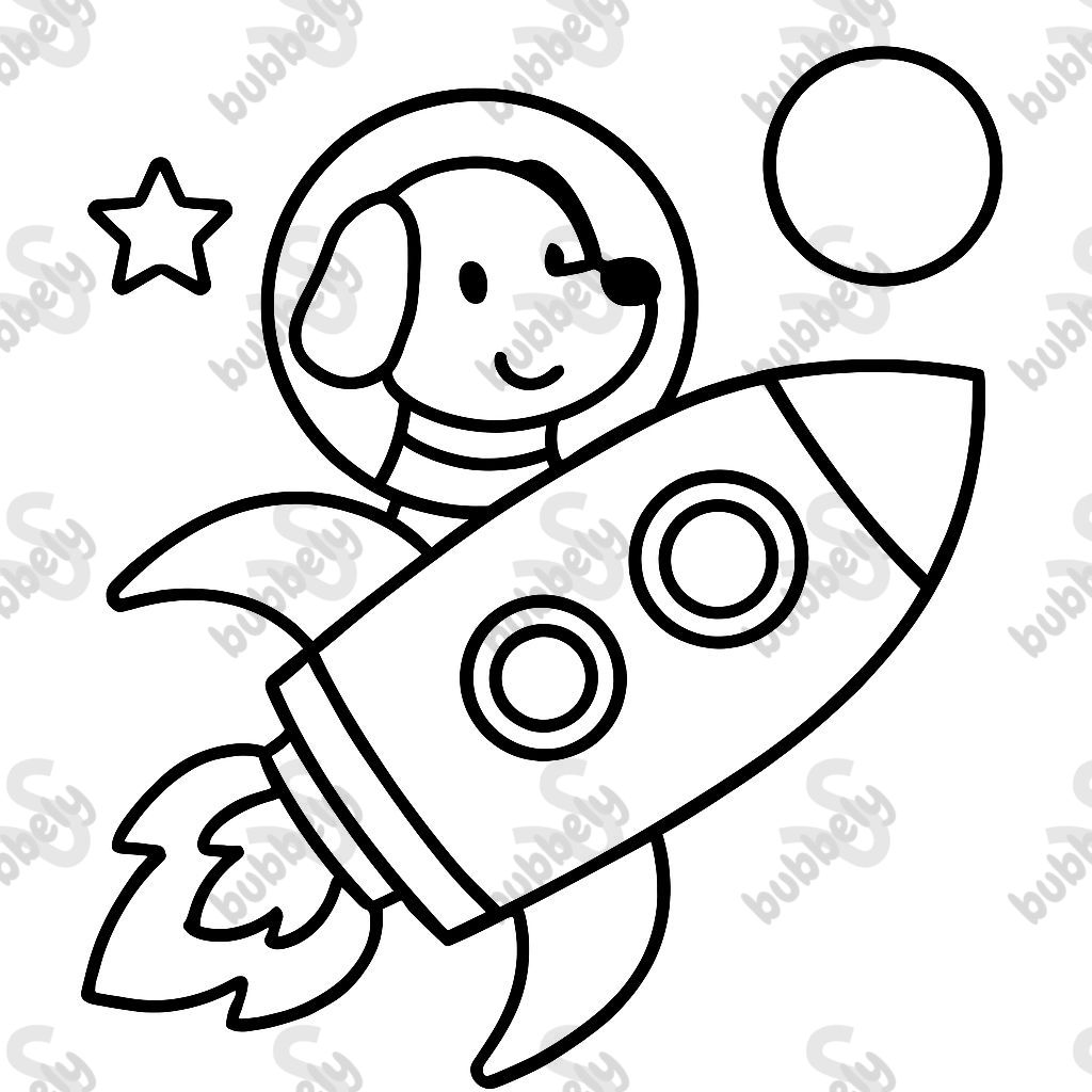 un chien en astronaute dans une fusée un chien en astronaute dans une fusée