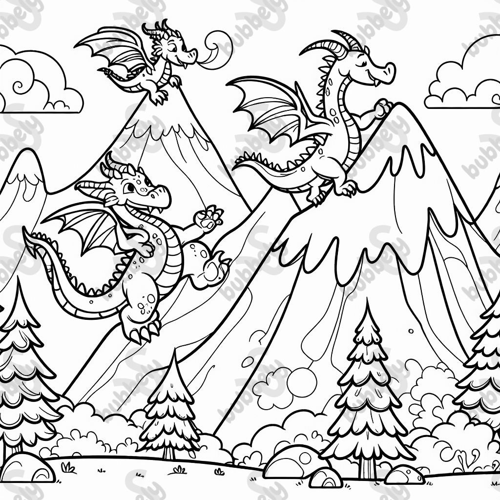 Einen Drachen beim klettern am Berg