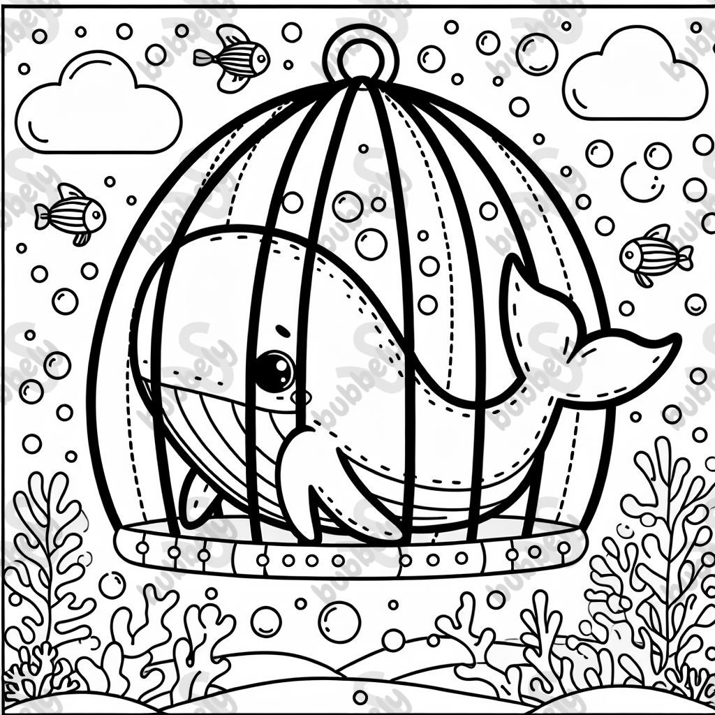 A whale cage with claws sticking