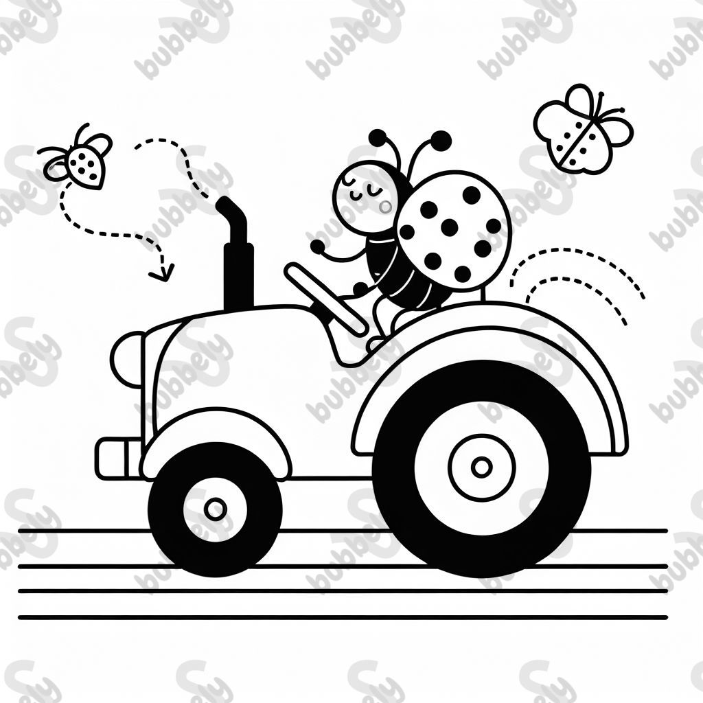 marienkäfer auf Trecker