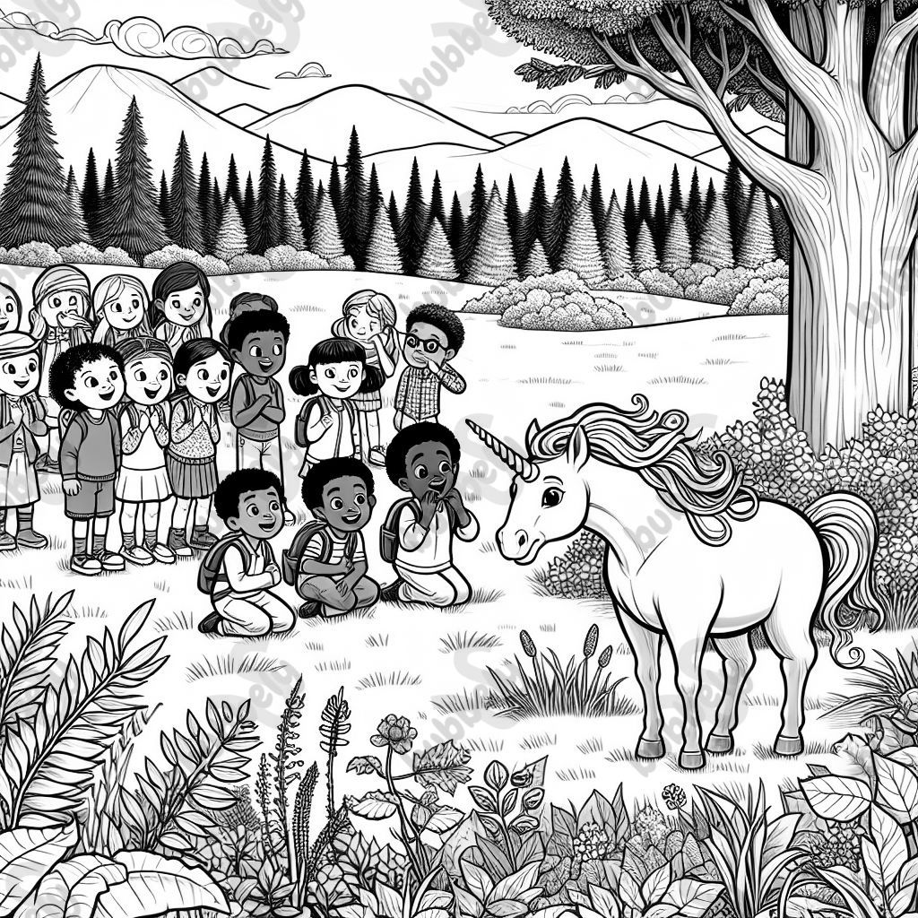 People spying on a unicorn